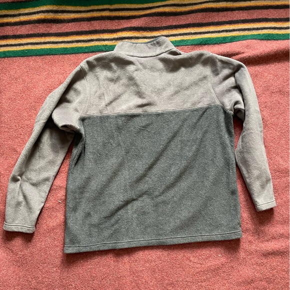 Columbia Mountain Side Big Fleece T-Snap Gray Colorblock Pullover-XL - Picture 5 of 5